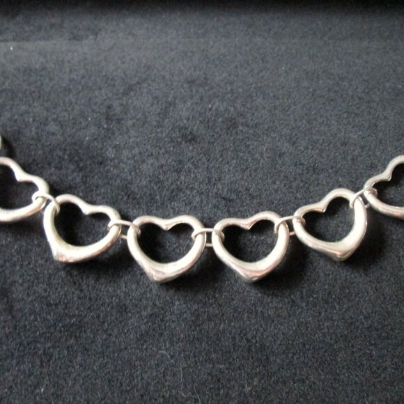 Sterling Silver Heart Link Links Toggle Bracelet Stamped 925 Bold Chunky… - Picture 10 of 12